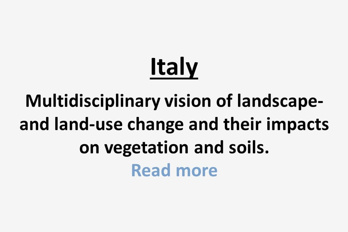 Multidisciplinary vision of landscape- and land-use change and their impacts on vegetation and soils.
